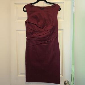 Ann Taylor Red Ruched Sheath Mini Dress